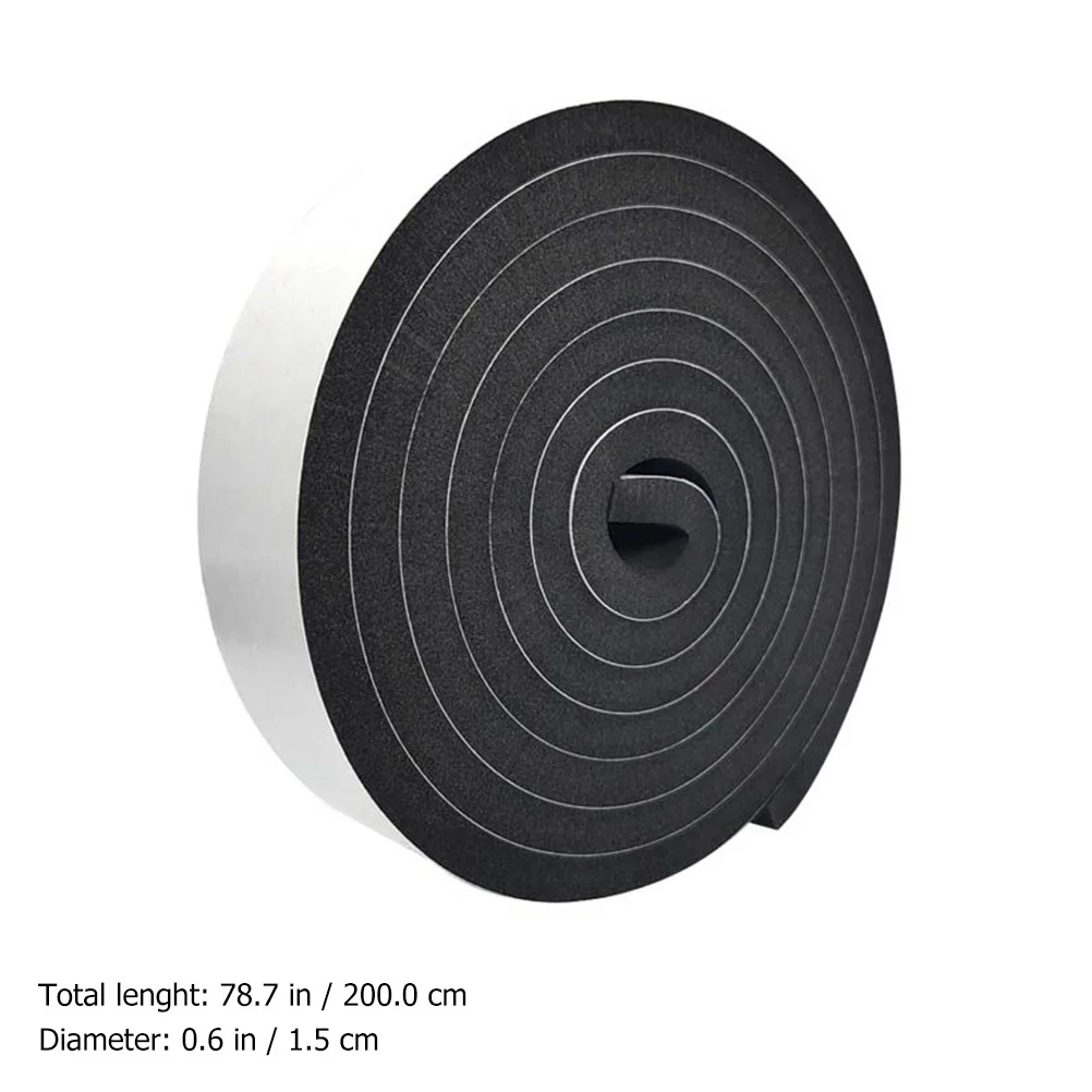2 Rolls 2M Self-Adhesive Soundproofing Tape for Door Window Insulation Weather Stripping Eva Sealing Strip Windproof Gasket