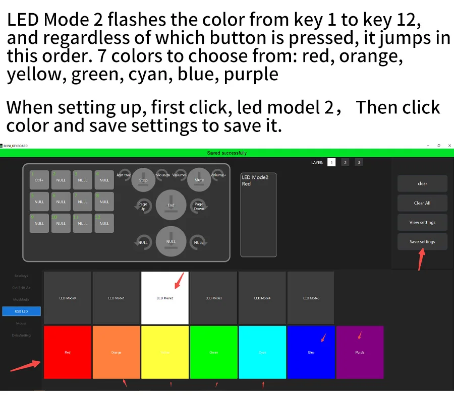 3 Modi, 12 Tasten, mechanische Tastatur, 4 Knöpfe, individuelle Programmierung, Makro-Gaming-Tastatur, RGB, Bluetooth, 2,4 G, USB, kabelgebundene Tastatur für PS – Detail 17