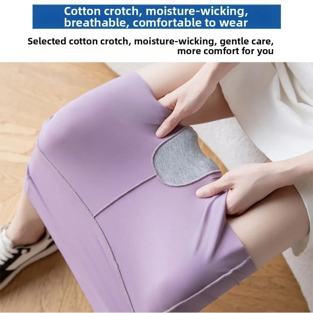 Elastic High Waist Yoga Skorts Quick-drying Anti-exposure Faux Two-piece Skirt Pants Built in Pockets Sport Running Shorts