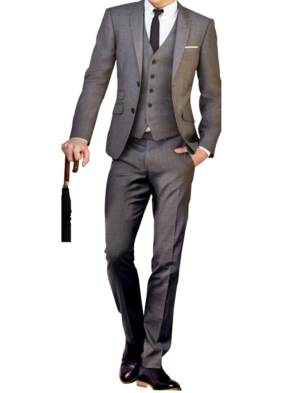 

Men's Suit 3 Piece Two Boutton Blazer Tux Vest & Trousers