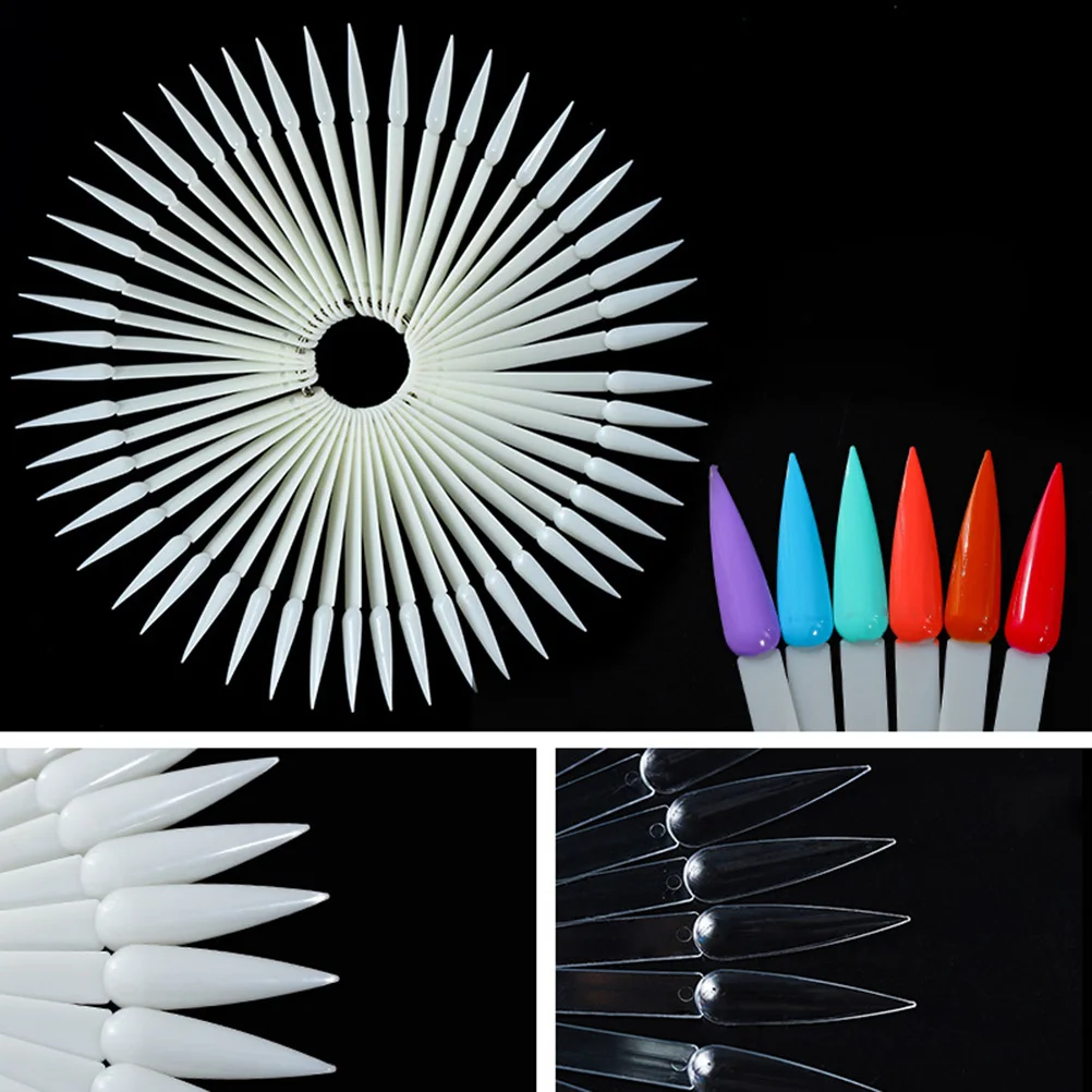 

50pcs Nail Color Card Display Tips False Nails Training Hand Practice Kit Durable Varnish Boards Art Display