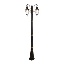 2.3M Outdoor Courtyard Light Waterproof High Pole Community Dual Head Street Light Garden Villa Landscape Light Fixture