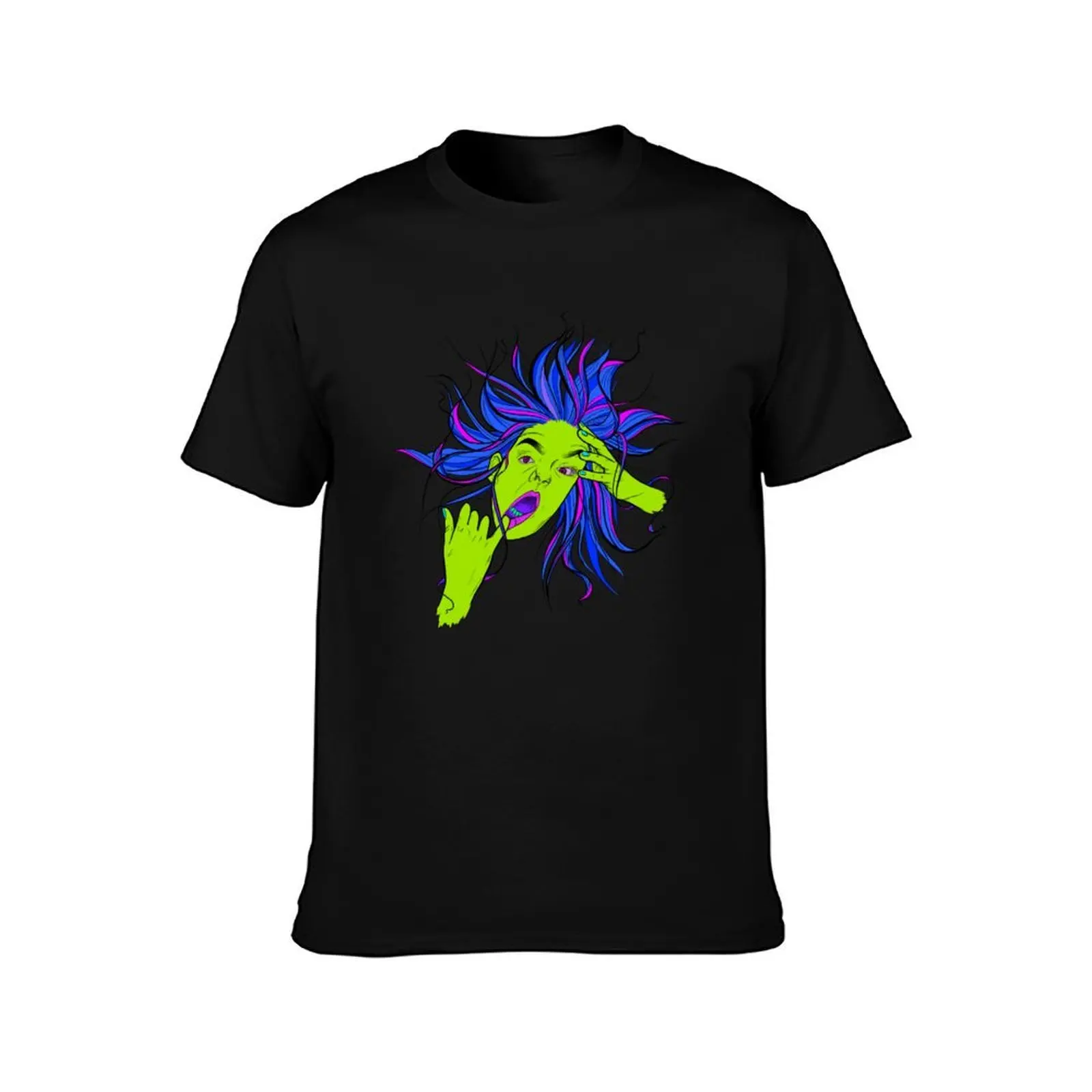 Head Spinning T-Shirt, Summer Casual Cotton Tee, Oversized Streetwear Tops, Vintage Graphic Print, Loose Fit Short Sleeve