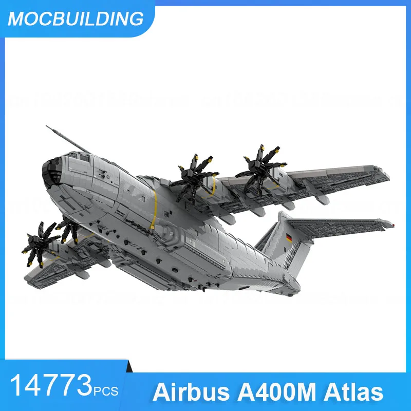 MOC Building Blocks Airbus A400M Atlas With Power Functions DIY Assemble Bricks Transportation Educational Toys Gifts 14773PCS