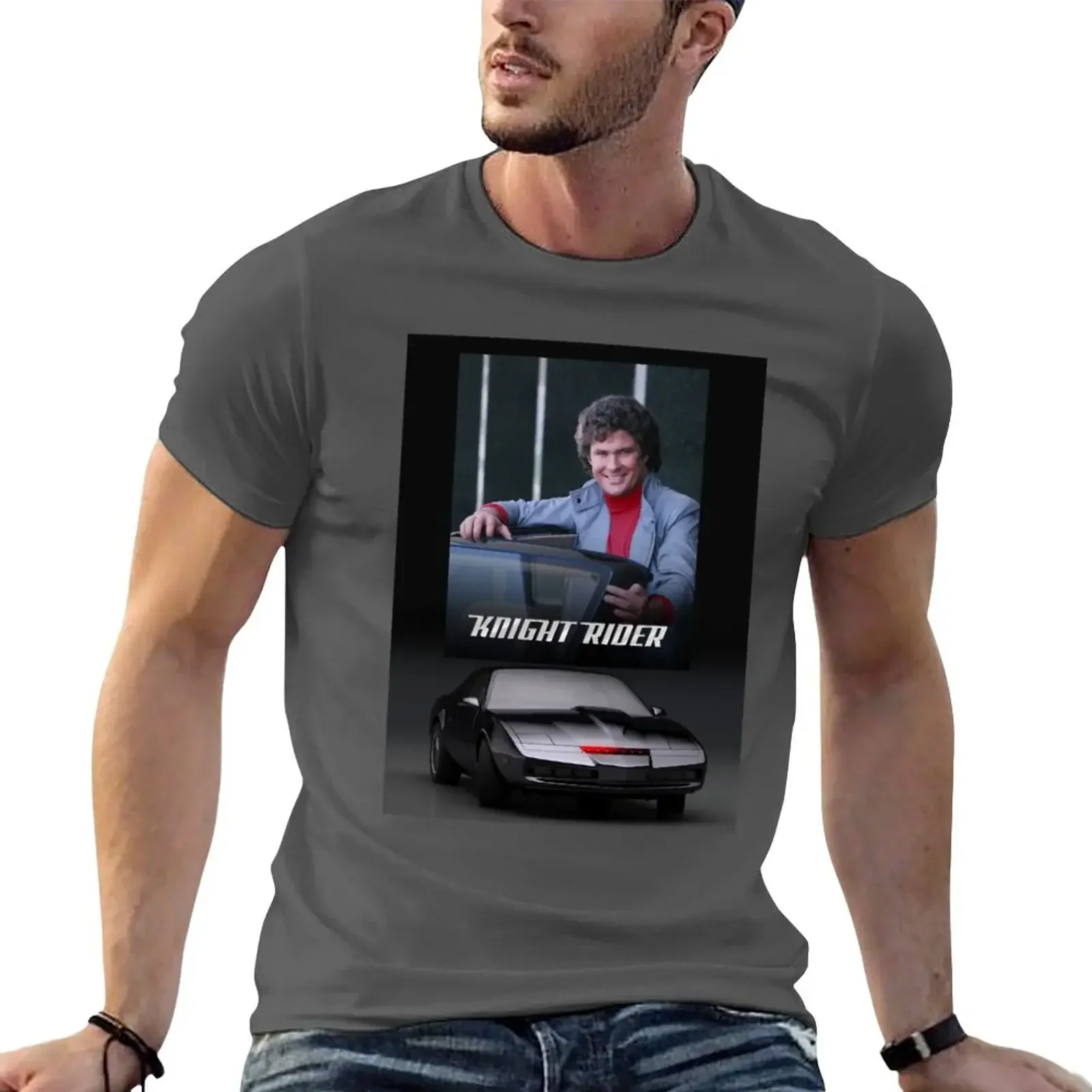 Night Rider / Michael Knight / David Hasselhoff graphic tees Blouse Short sleeve graphics shirt Men's Informal manga Sweatshirt