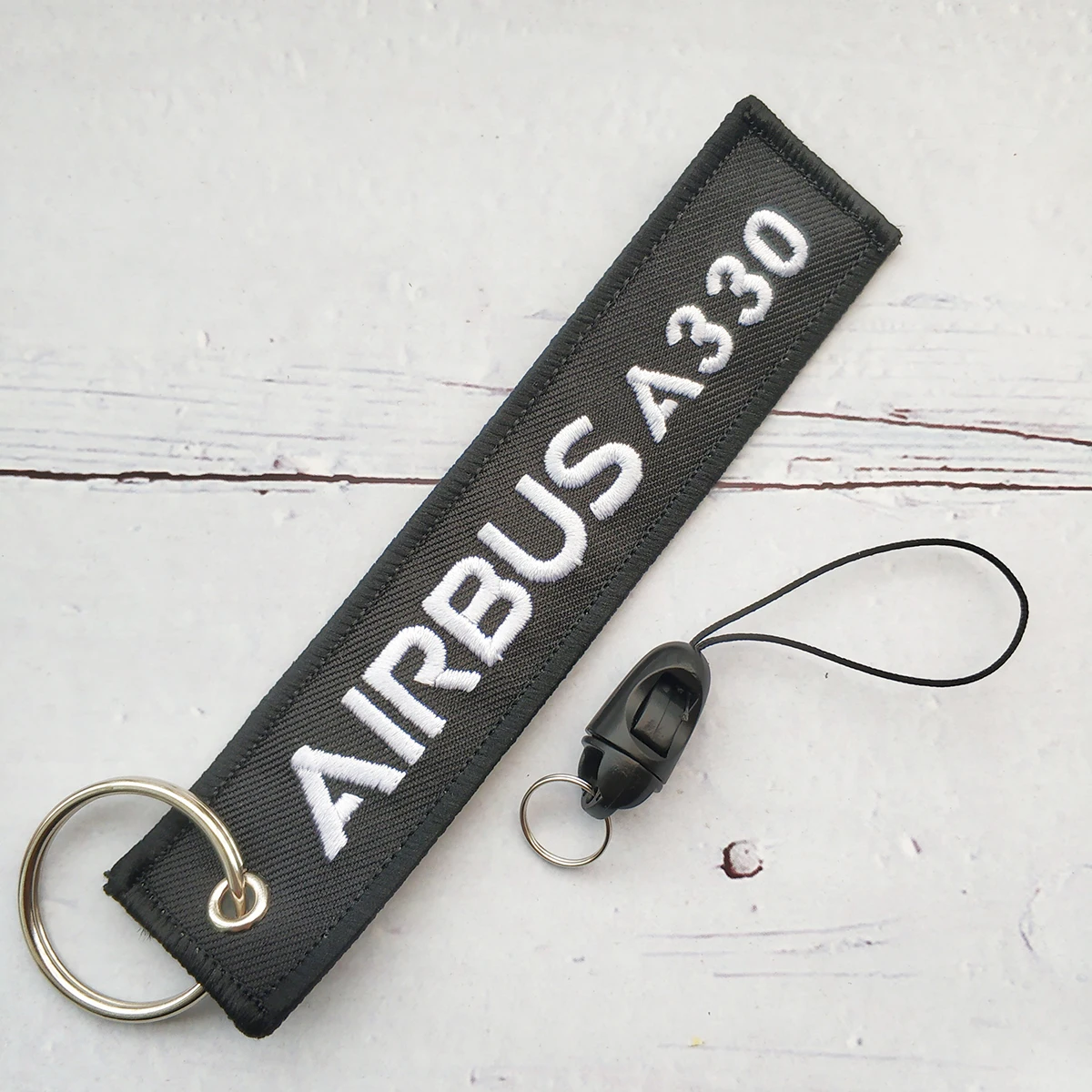 

Black Embroidery Airbus A330 Phone Strap for Pilot Wrist Strap Lanyard for Keys Gym Phone Case Straps Badge Holder for Aviator
