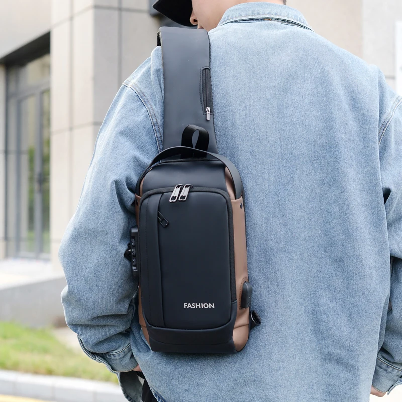 

Многофункциональная противоугонная USB-сумка через плечо, дорожная сумка-слинг, нагрудная сумка, мужская роскошная брендовая мужская нагрудная сумка