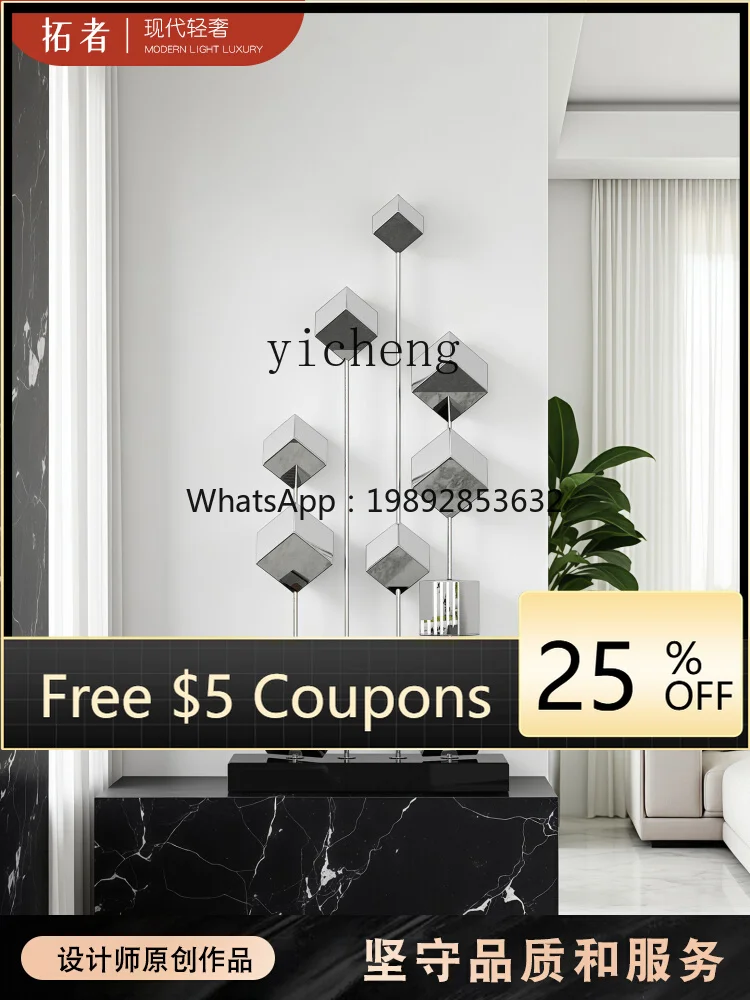 

AA high-end stainless steel sculpture porch niche slender ornament high-end decoration