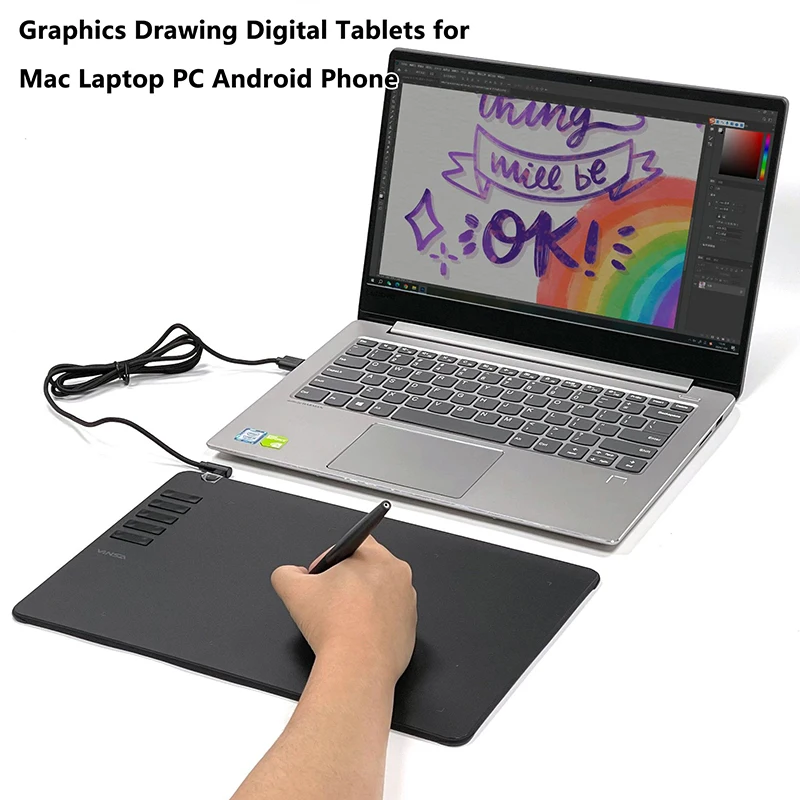 Tableta gráfica T1161/T906/ T605 para dibujar/pintar/juegos OSU, tableta con lápiz artístico ultrafino con lápiz óptico Digital de 8192 niveles