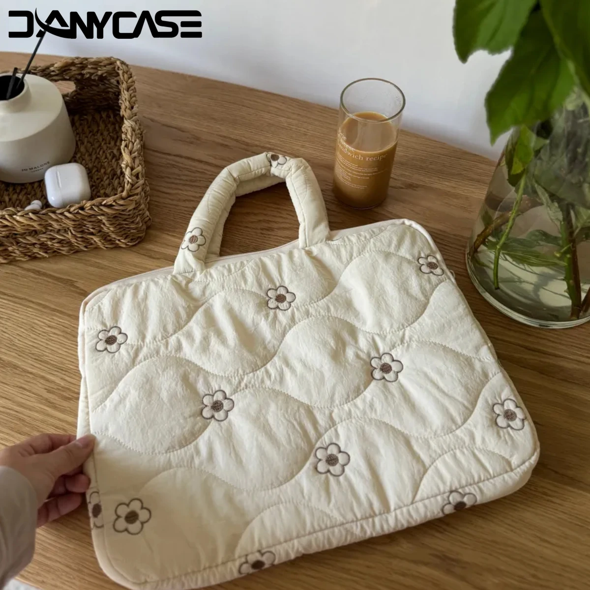 13in Sleeve New Flower Quilting laptop bags for macbook air m4 HP notebook For Lenovo Samsung Soft Tablet Carry Bag Accessories