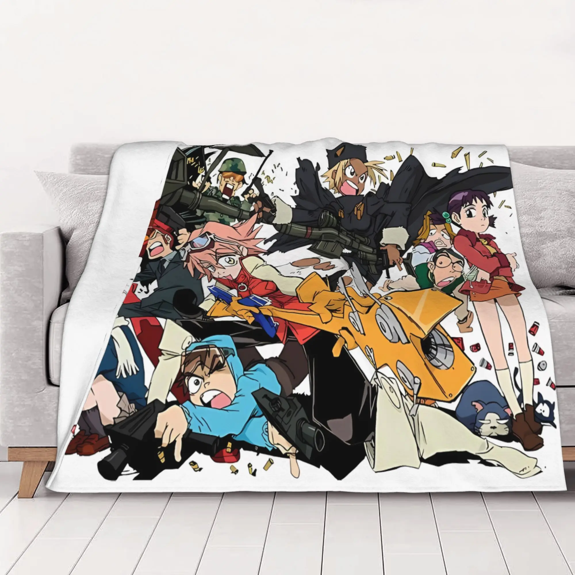 1PC home Cutecore Furi Kuri Fire Starter FLCL Blanket Super Cosy Plush Home Living Room Sofa halloween