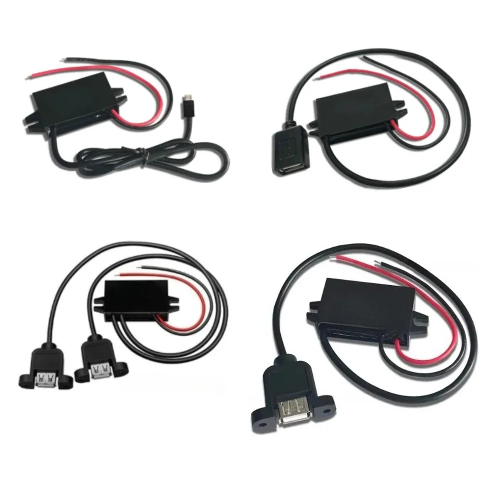 DC-DC 12V to 5V 3A 15W Mini Micro USB Step Down Car Power Converter Voltage Power Supply Output Adapter with Reverse Protection