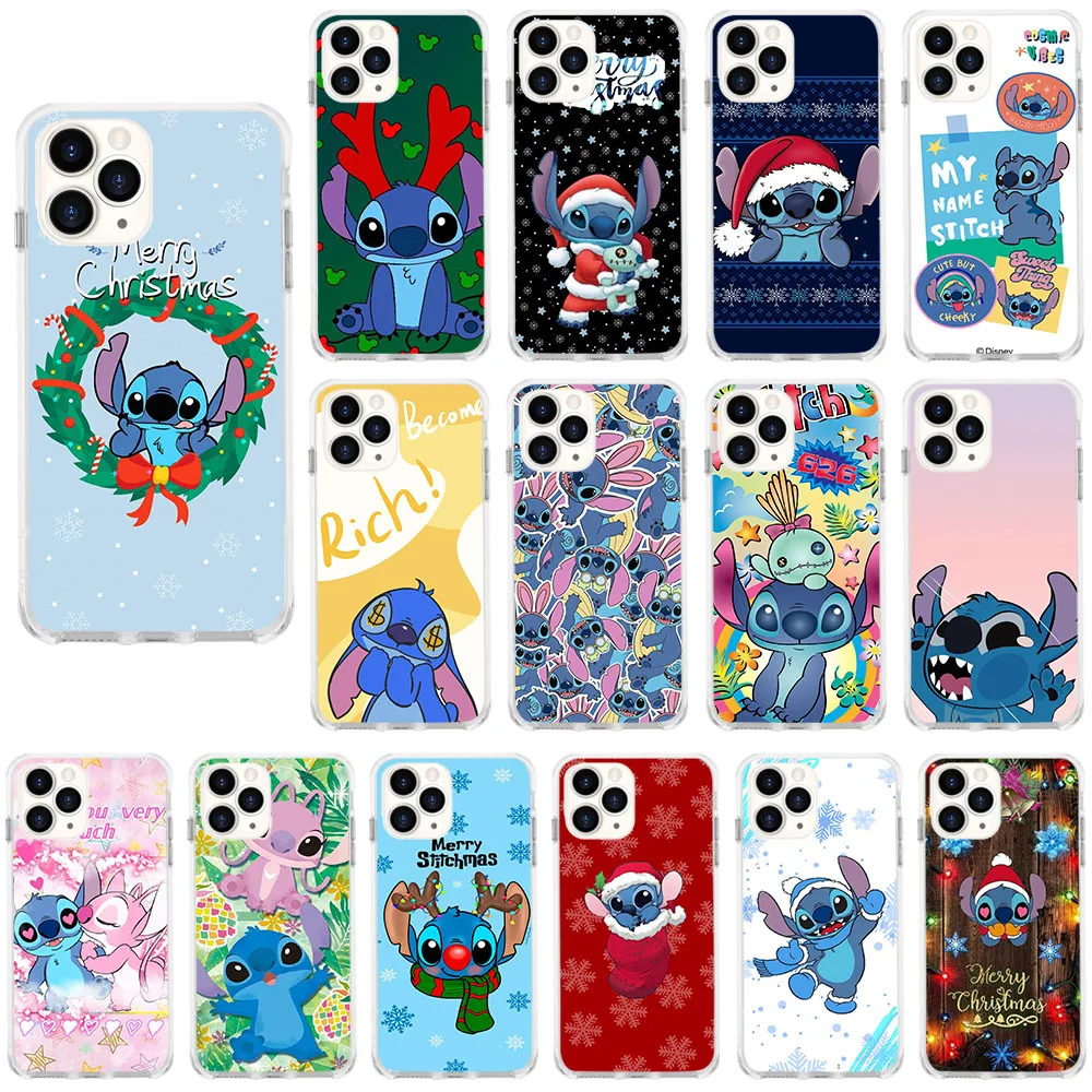 TV-13 Merry Christmas Stitch Soft Case for Moto E4 E5 G6 GO E6 E6S(E6i) E7 E7i Edge 20 Fusion Lite Pro Plus Play Power