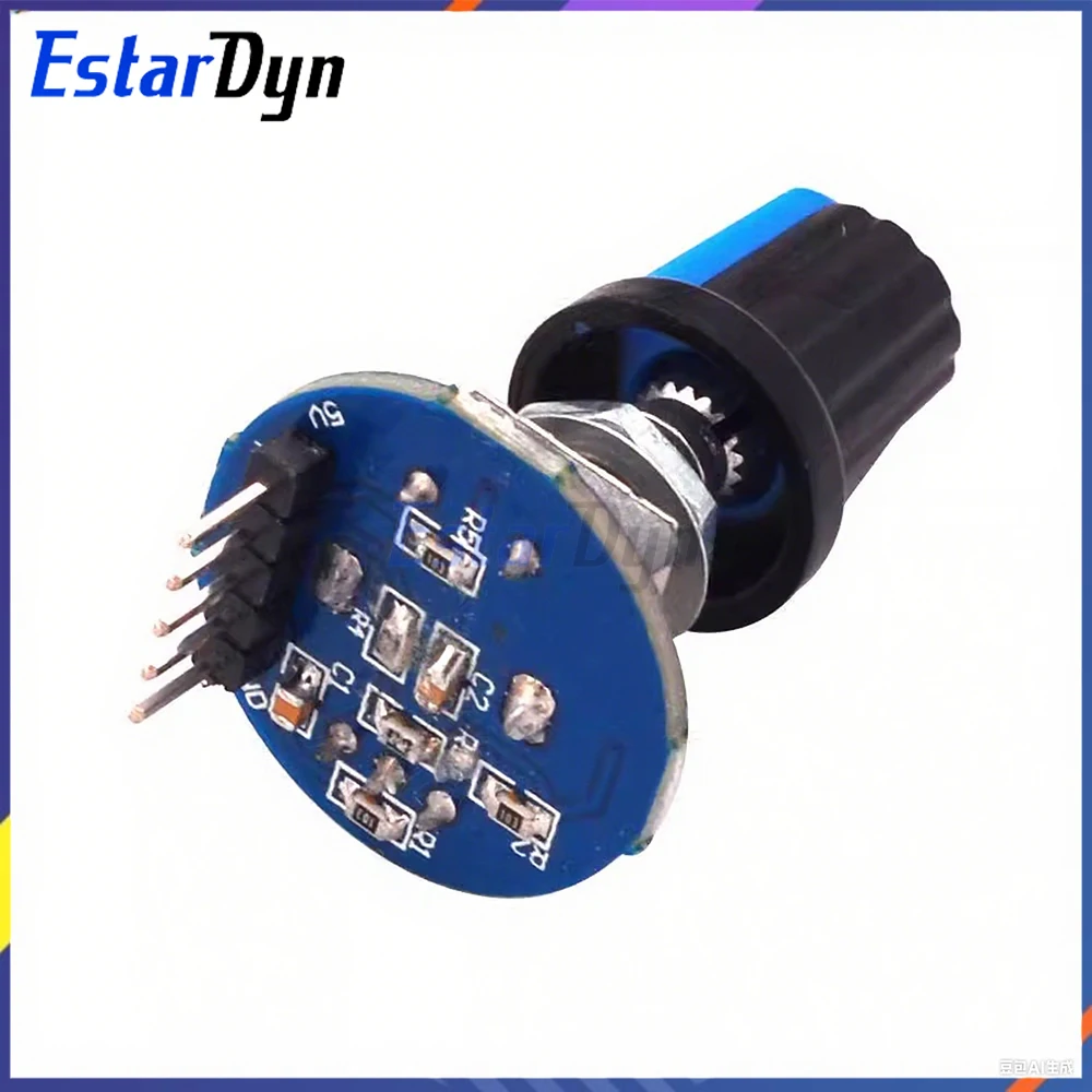 EC11 Rotary Encoder Module with Knob Cap, 5V Push Button Switch for KY-040, 360° Rotation Sensor Development Board