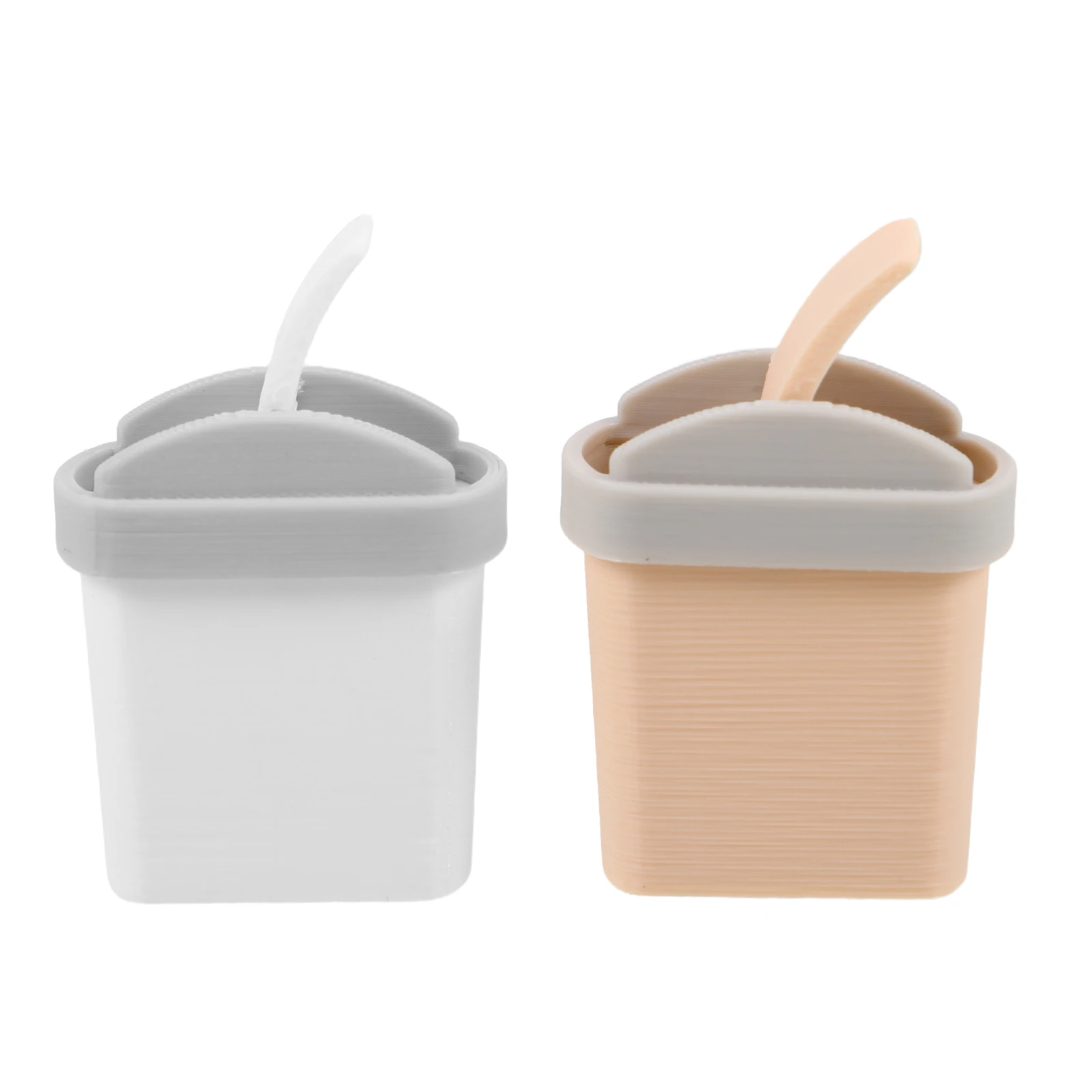 

2pcs Miniature Trash Can 1:12 Scale Dollhouse Furniture Pla Desktop Bin Realistic Design Mini Garbage Storage For Dollhouse