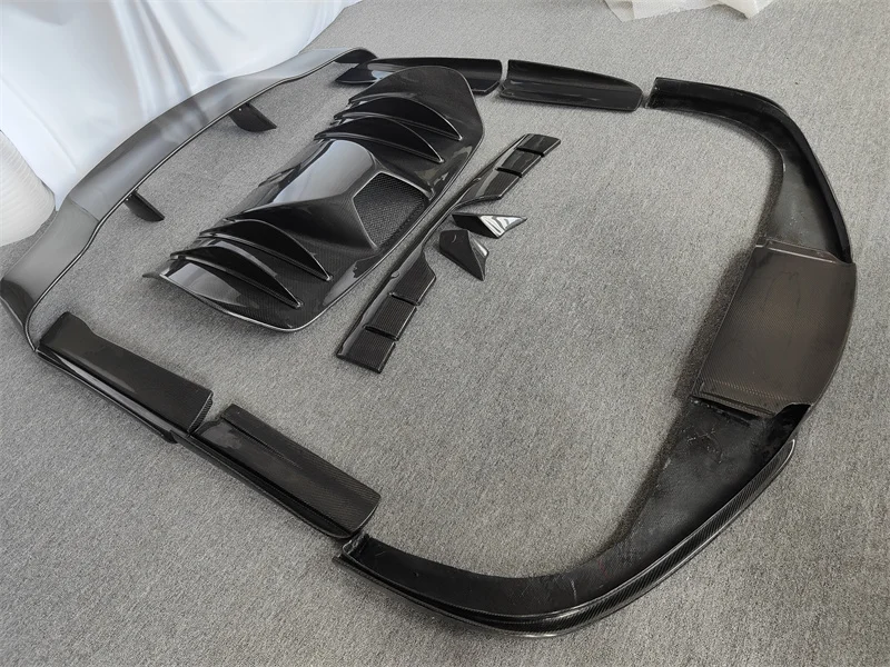 

For Ferrari F430 modified car accessories, HM style carbon fiber front bumper lip, rear diffuser, side skirts, car tools