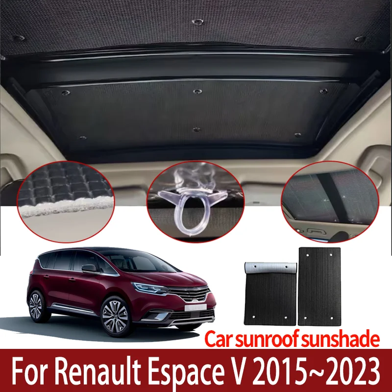 

Auto Sunroof Sunshade For Renault Espace V 2015~2023 2020 MK5 Car Panoramic Roof Heat Shield Window Sunshade Anti-UV Accessories