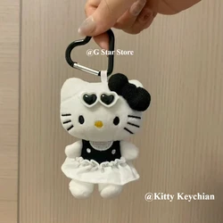 10cm Kawaii Hello Kitty Plush Soft Doll Keychain Sanrio Cartoon Kitty Plushies Bag Pendant Accessories Girls Gift Kids Toys