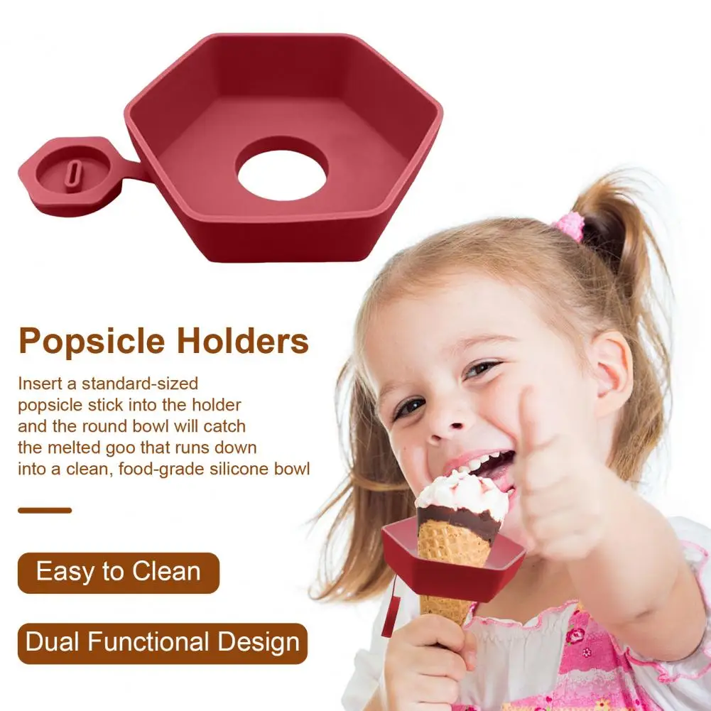 Popsicle Drip Tray Summer Days Popsicle Party Essentials Dual Functional Ice Cream Holder for Kids Neater Melt Manager for Kids