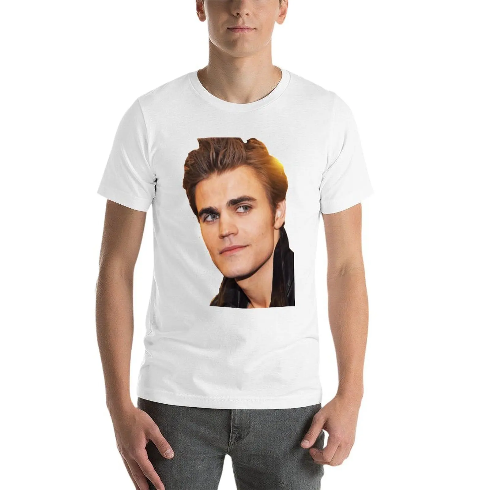 رجل جرافيك القطن القطن الفاخرة عالية تي شيرت العلامة التجارية قميص قميص قمصان جودة 100% ويسلي بول الرجال t #3