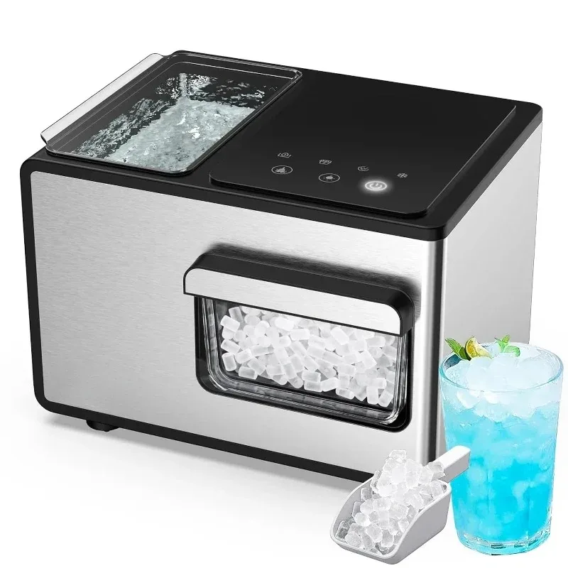 Ice Maker Machine Countertop 40lbs/24h with Chewable Sonic Ice Self-Cleaning Function Kid-Friendly Design