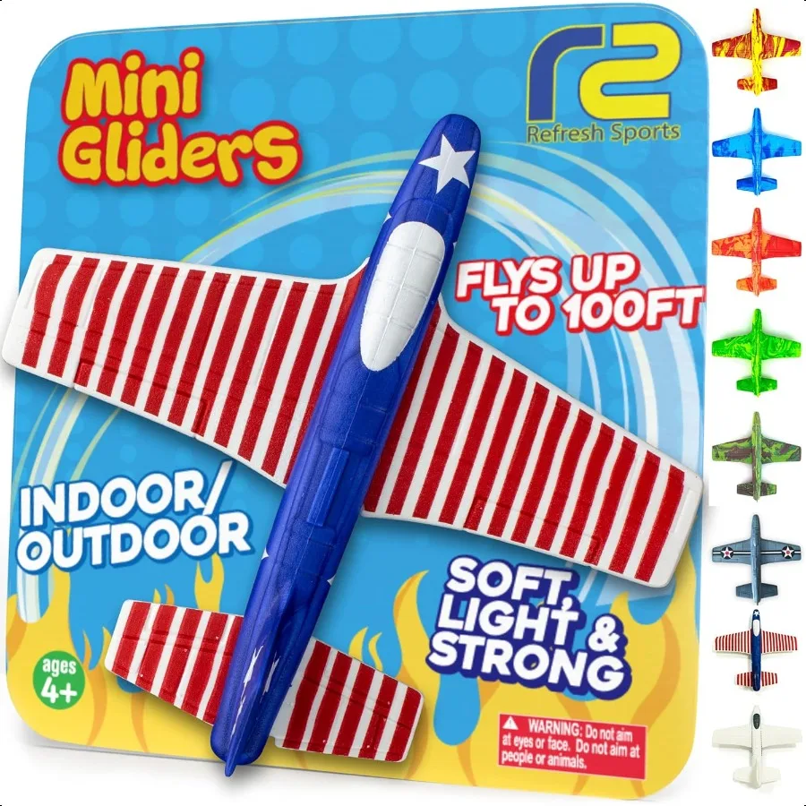 

Airplane Toys for : Stars Stripes Foam Glider Plane Toy For Boys Girls USA Flag Design Gifts for Boys Girls Airplane Toy Americ