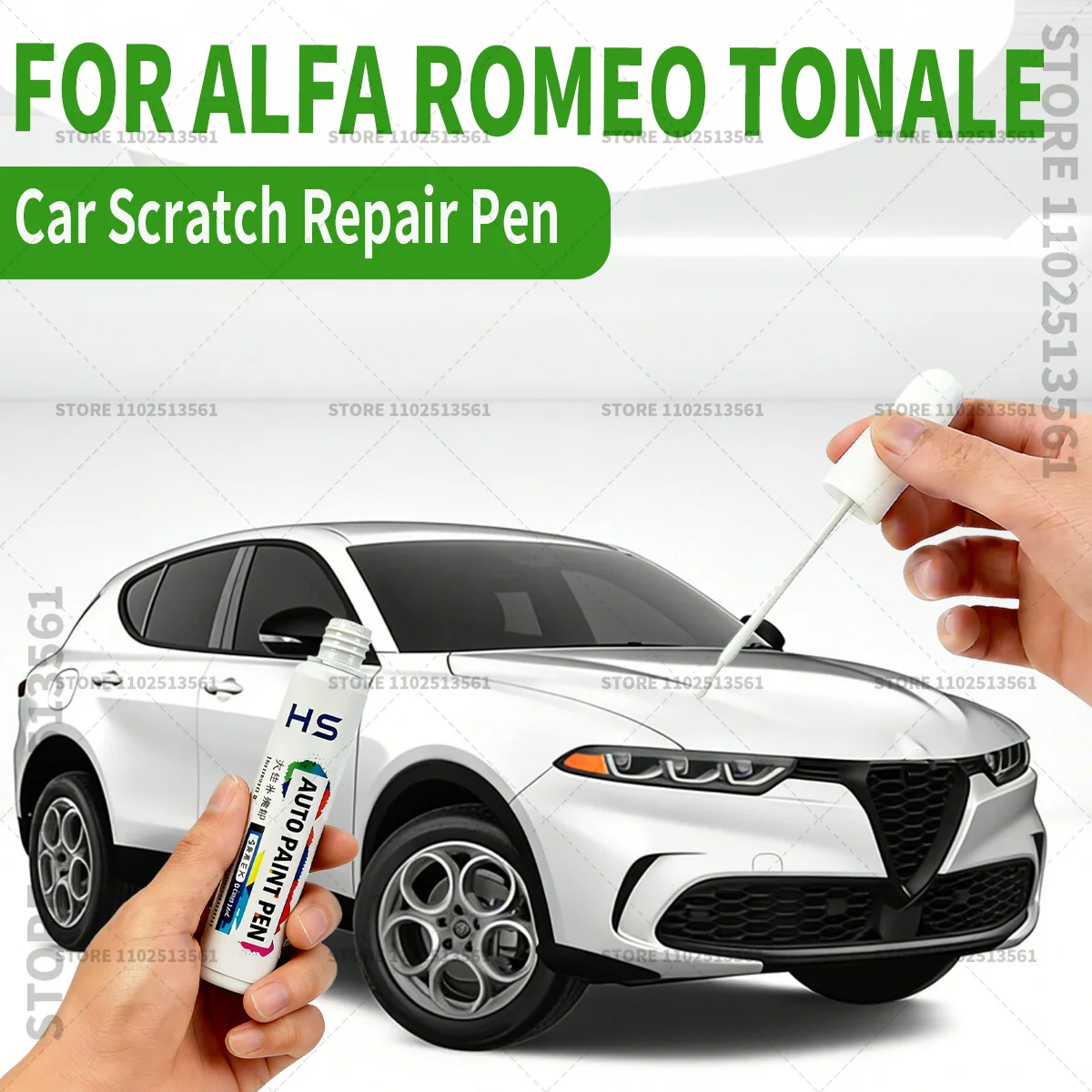 

Ручка-корректор для ремонта автомобильной краски, средство для удаления царапин, аксессуары для авто DIY, белый 217, черный, красный, синий, серый для Alfa Romeo Tonale 2022-2025