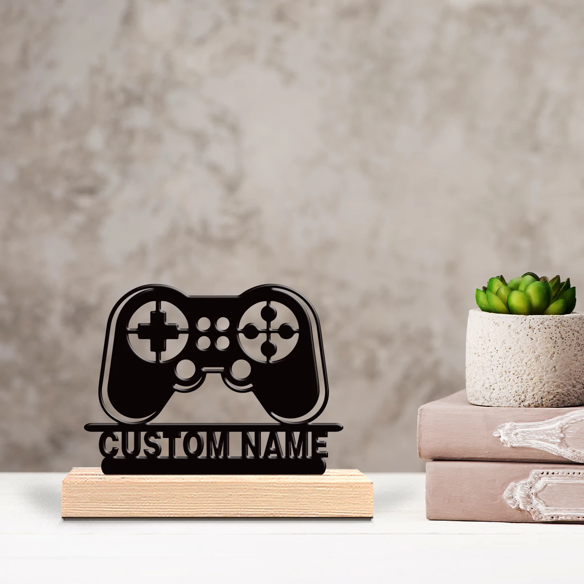 1pc Personalized Custom Game c - Engraved Wood Frame recension och pris