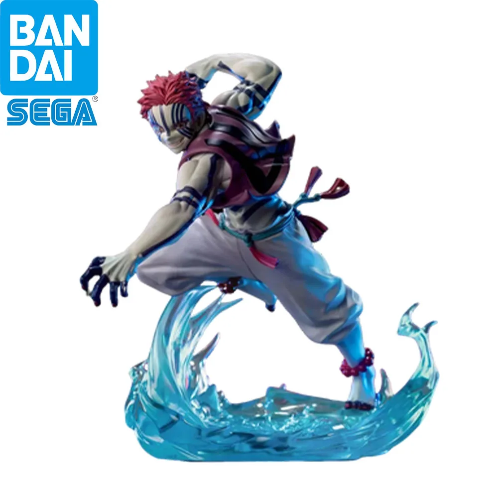 Official SEGA Demon Slayer Kimetsu no Yaiba Akaza SPM Figure Upper Rank Three Water Effect Base Anime Collectible Display Model