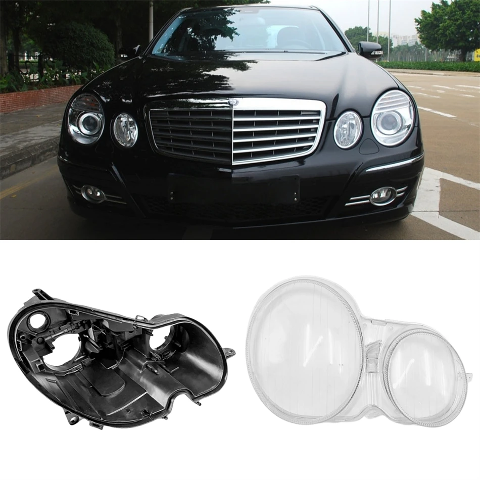 

Для Mercedes Benz W211 2004 2005 2006 2007 2008 2009 E240 E200 E280 E300 Автомобильная основа, корпус фары, стеклянная крышка