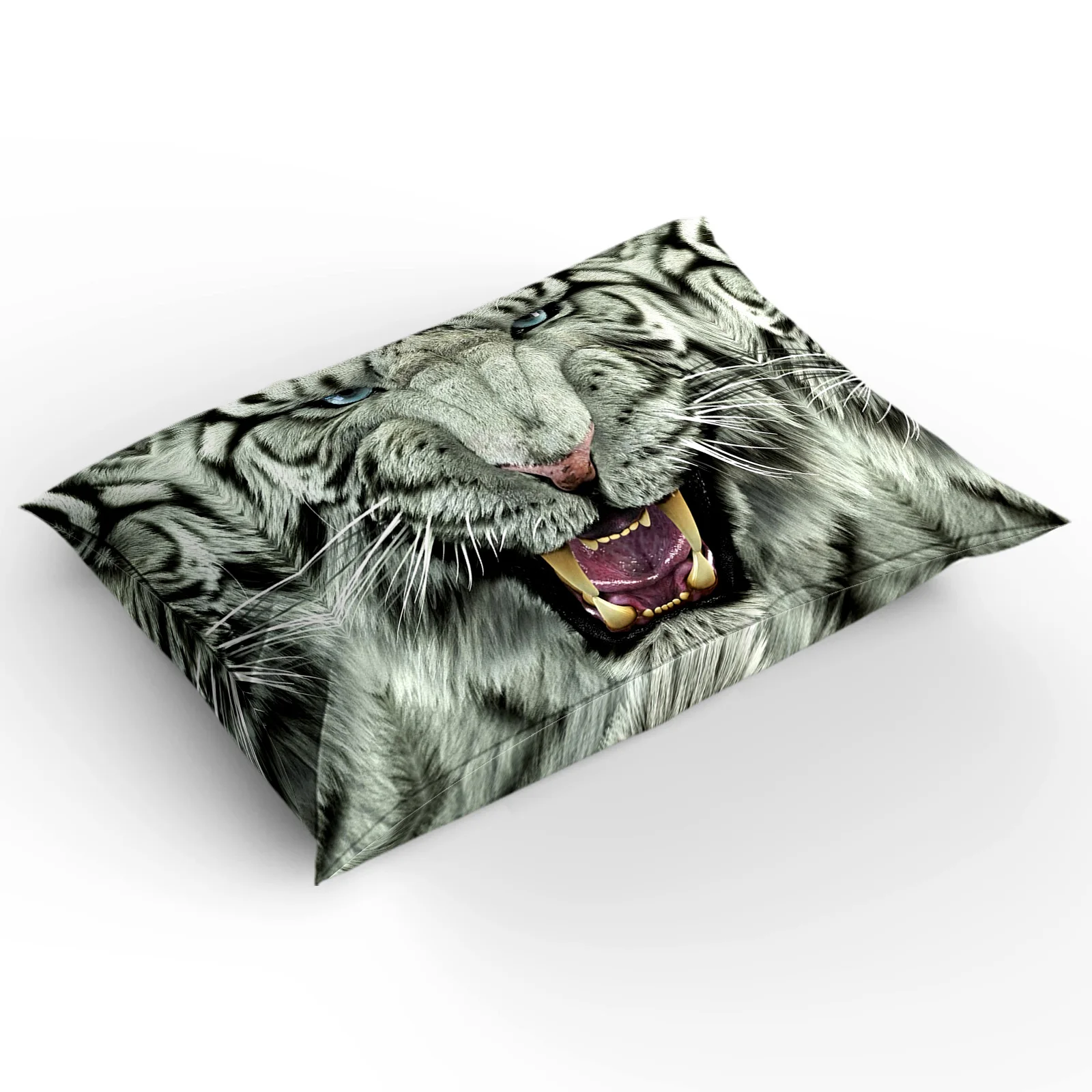 White Tiger Fierce Comfortable Household Goods Bedroom Bed Luxury Duvet Cover 2/3/4 Pieces