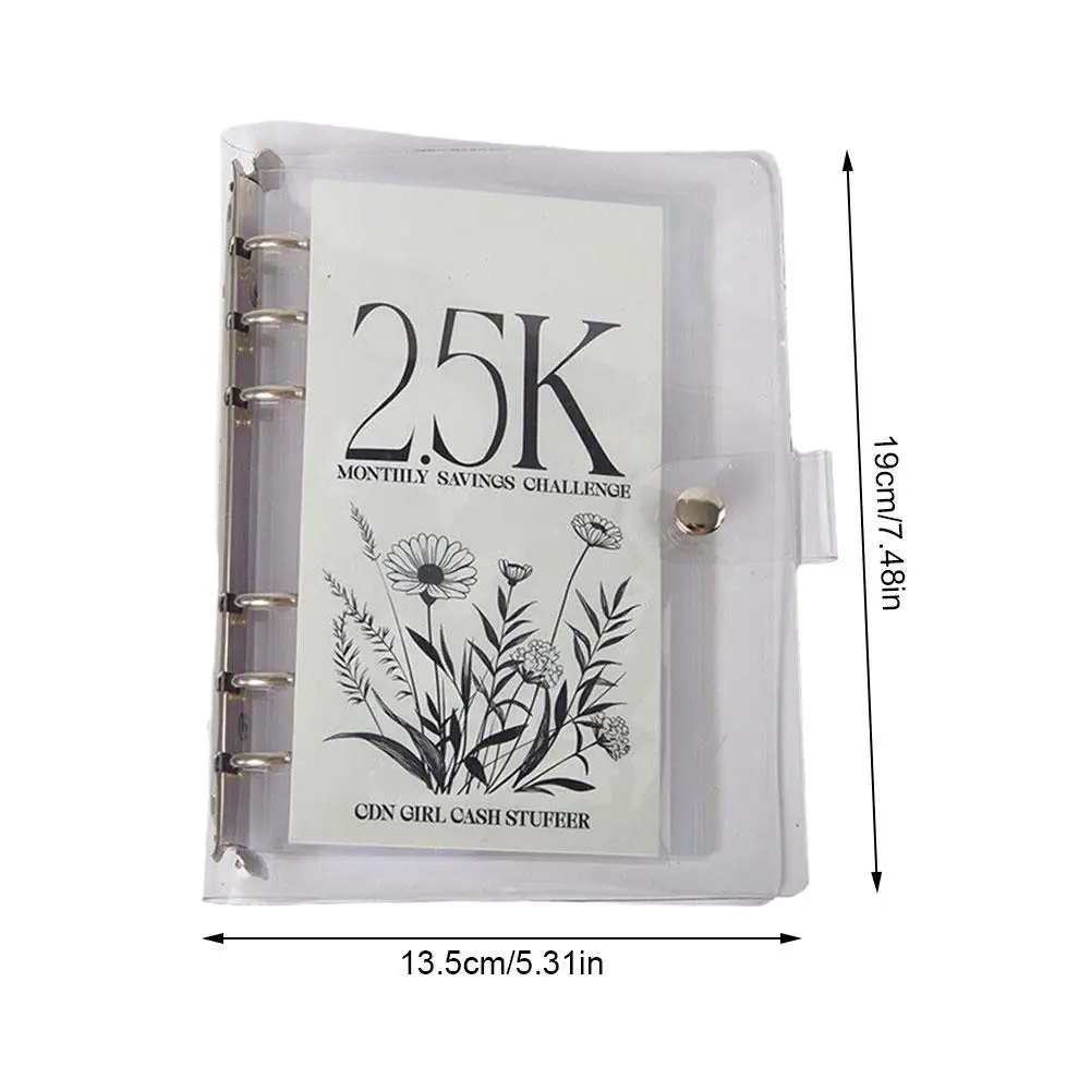 PVC Loose-leaf Book Saving Challenge Easy And Funny Way To Save 2.5K/5K/10K Budget Planner Envelopes For Cash And Savings