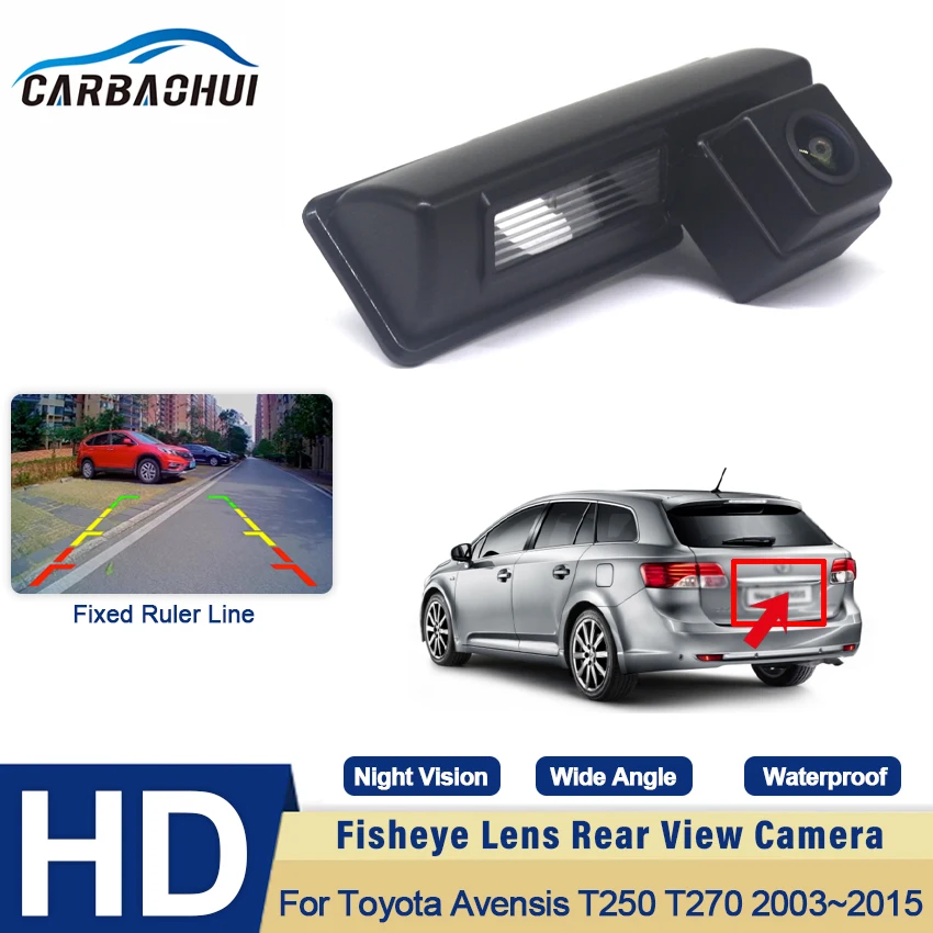 Fixed Parking Line CCD HD Night Vision Car Rear View Camera For Toyota Avensis T250 T270 2003~2010 2011 2012 2013 2014 2015 Car