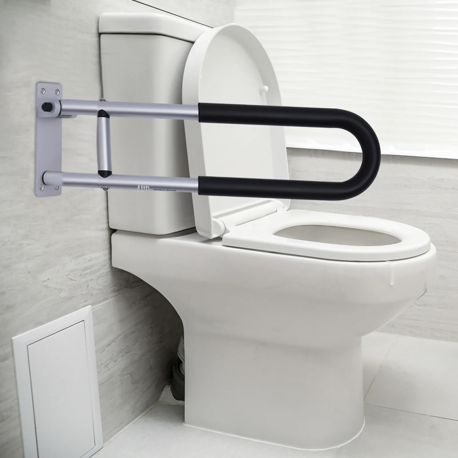 Folding Handicap Grab Bars Rails Toilet Handrails Bathroom Support Safety Rail