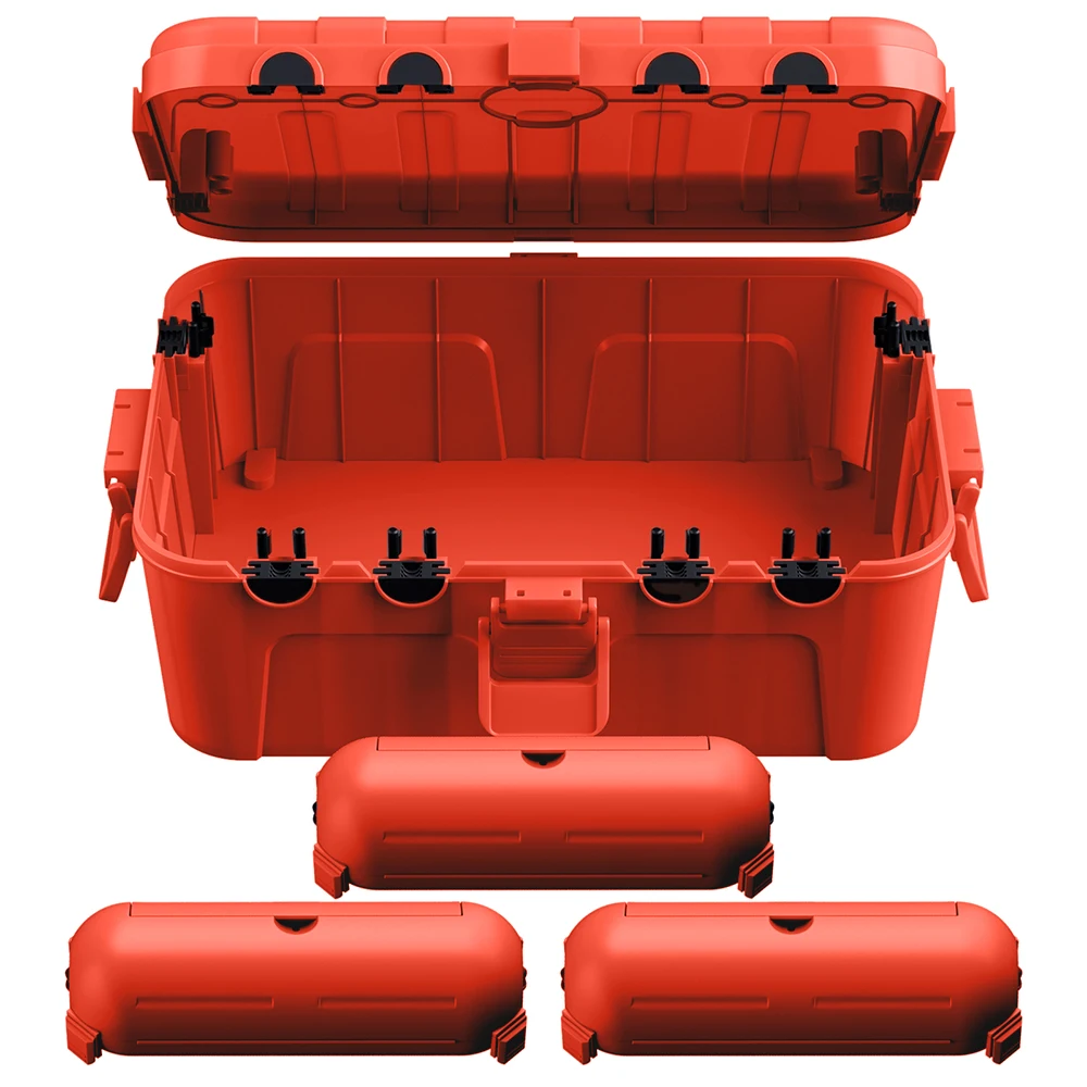 

1 Large 32x22x13cm Waterproof Outdoor Electrical Box 3 Pcs 18x5.7x5.7cm Mini Plug Covers Extension Cord Box For Landscape Lights