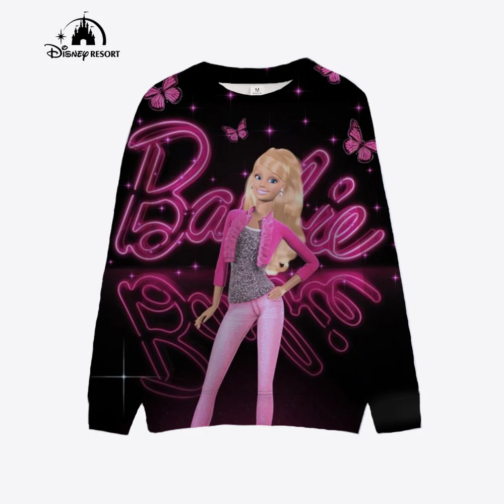 Simple Barbie Printing Women Hoodies Harajuku Oversize Hoody Fashion Loose Clothing Comfortable Sweatshirt Female ﻿