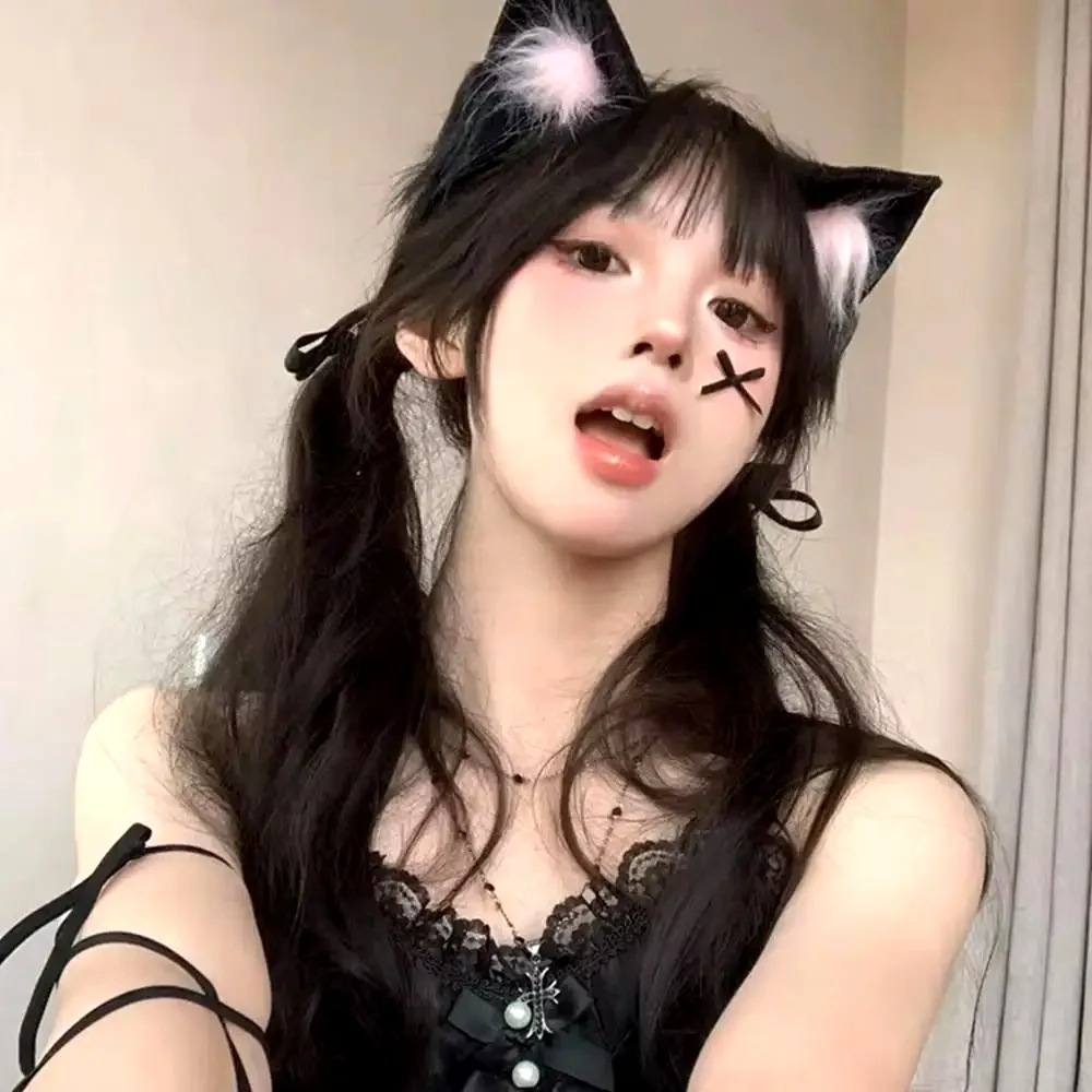 2026 New Arrival Cat Ear Cosplay Hairband Single Pack Lovely Kitten Ears Head Wrap Photo Prop Accessory for Halloween Xmas Themed Party Dress Up