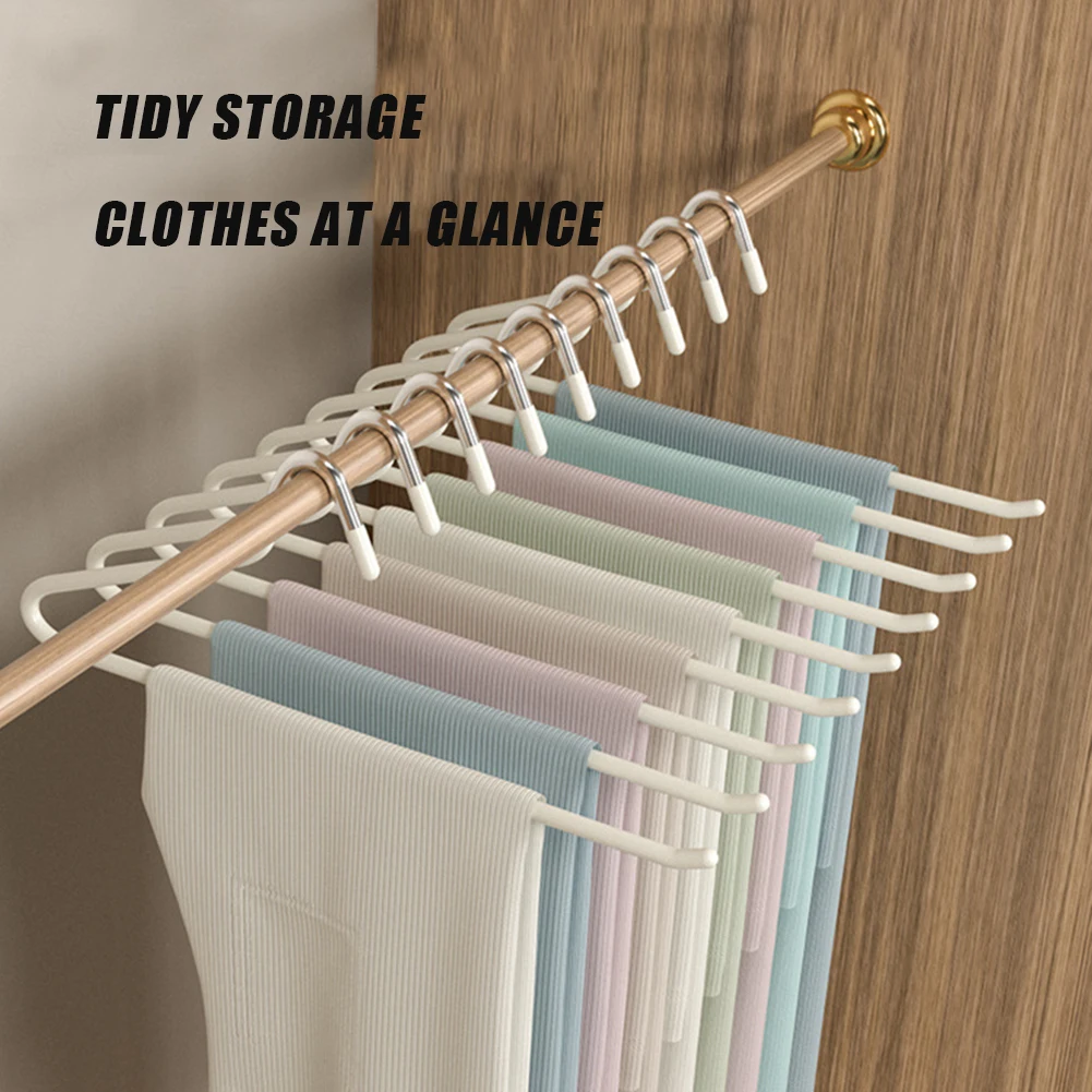 10pcs Coat Hanger Non-slip Trouser Hanger Pull Telescopic Z-shaped Open Clothes Hanger Clothing Organizer For Home Closet 옷걸이