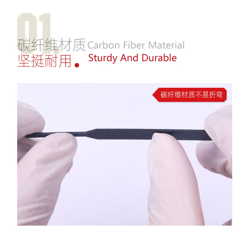 HOBBY MIO Carbon Fiber Detail Sanding Board 1MM Four Common Shapes Special‑Shaped Sanding Board For Model Assembly Polishing