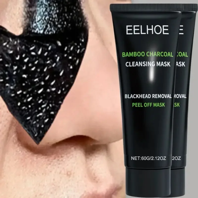 Remove Blackhead Bamboo Charcoal Fiber Mask Deep Cleansing Pores Blemish Exfoliating Black Mask Korean Skin Care Cosmetics Gift