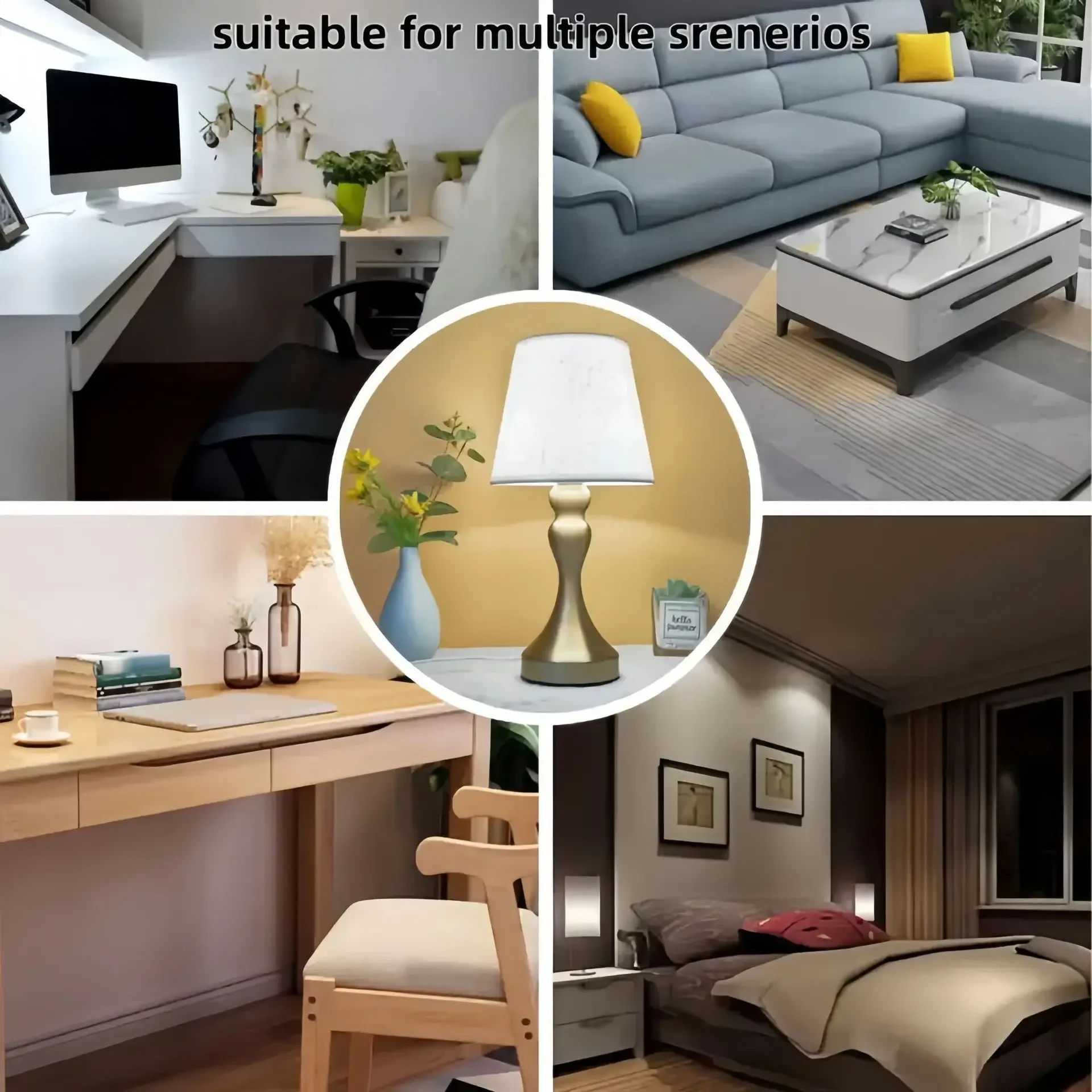 Lampu Meja Retro Lampu Samping Tempat Tidur Kamar Tidur Kantor Belajar Lampu Led Peduli Mata