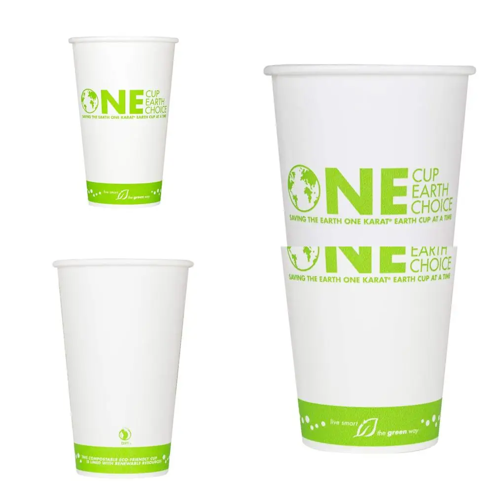

16 oz. Eco-Friendly Printed Paper Hot Cups, Bulk Case of 1000 Cups for Sustainable Beverage Service