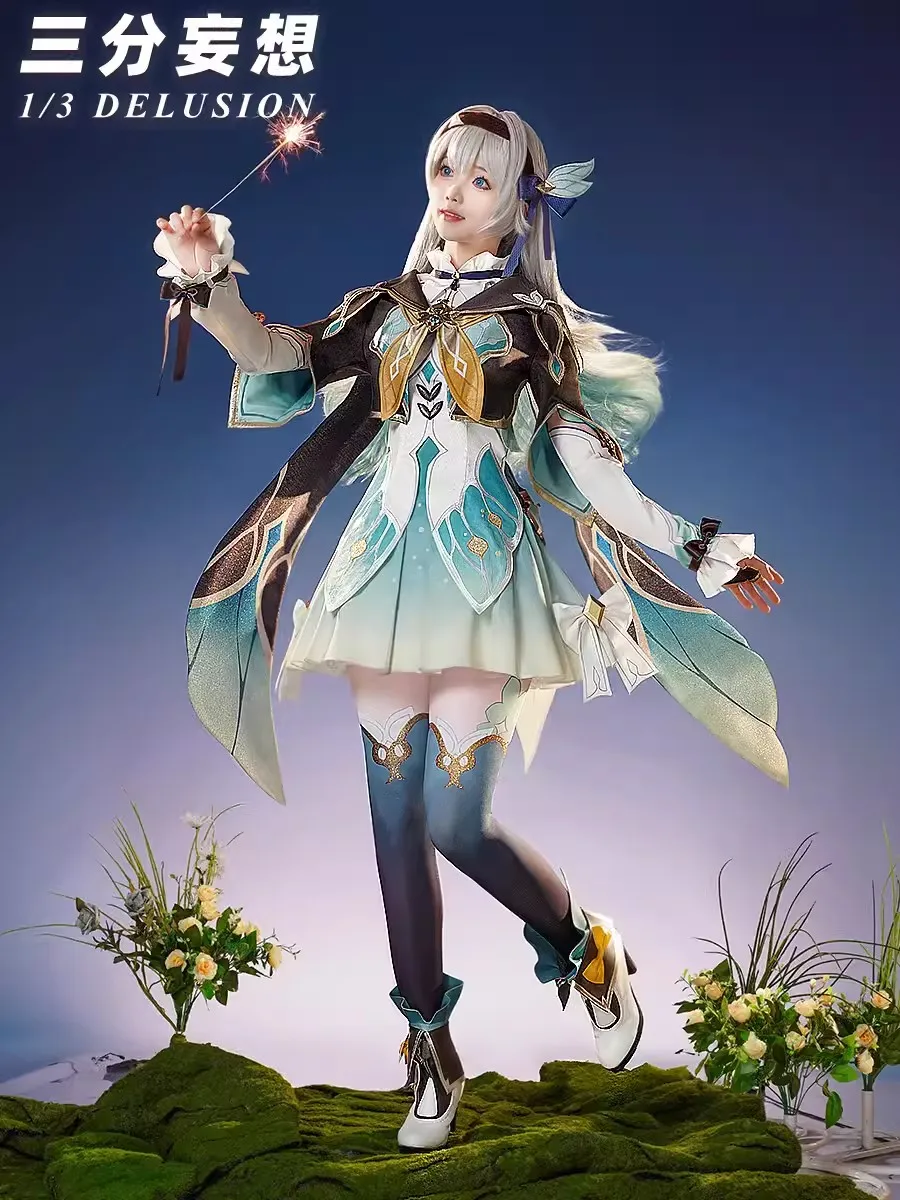 COS-KiKi Honkai: Star Rail Firefly Game Suit Elegant Lovely Dress Cosplay Costume Halloween Party Role Play Outfit Women