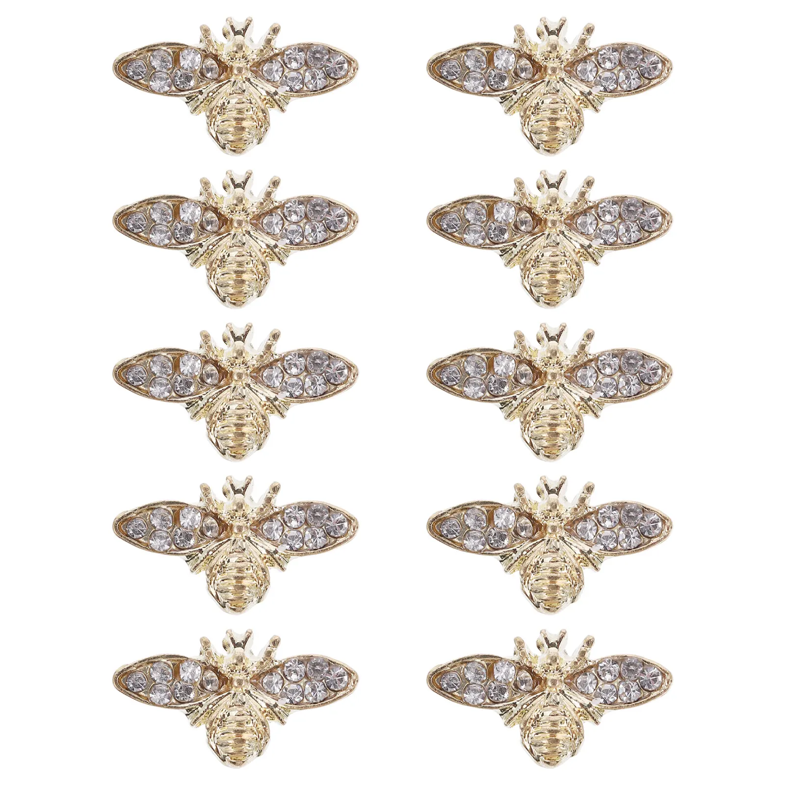 

10pcs Diy Ornaments Bee Retro Gems Charm for Nails Nail Decor DIY Ornaments Nail Decorations Body Accessories