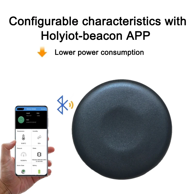 Bluetooth-маячок Holyiot NRF52810, 3 оси, акселерометр, датчик BLE 5,0, модуль внутреннего позиционирования, маячок Eddystone lbeacon