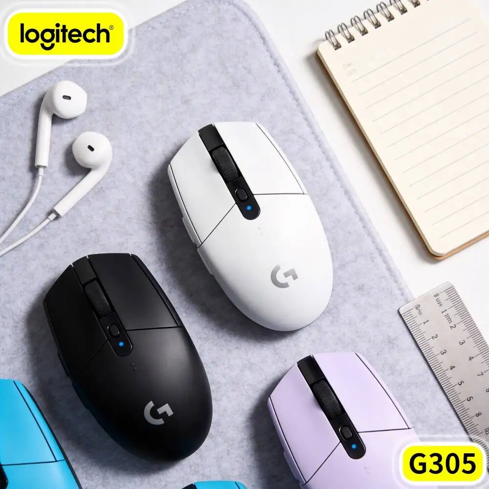 G305 Logitech LIGHTSPEED High Flow Tracking Wireless Mice HERO 12000 DPI 6 Custom Keys Fast Wide Range Cursor Sweep For PC Mac