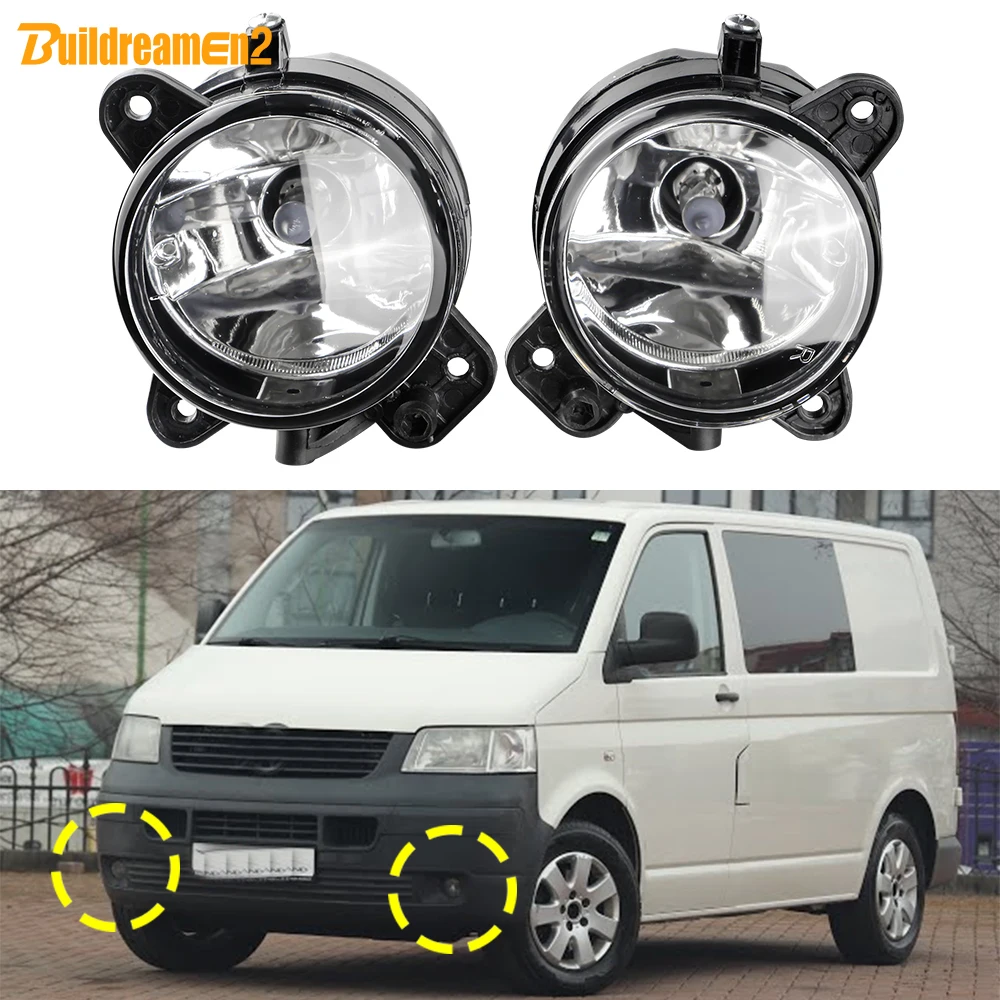 

2 шт., 55 Вт, 100 Вт, противотуманная фара в сборе для VW Volkswagen Transporter T5 2003-2009, автомобильная передняя противотуманная фара с галогенной лампой 9006