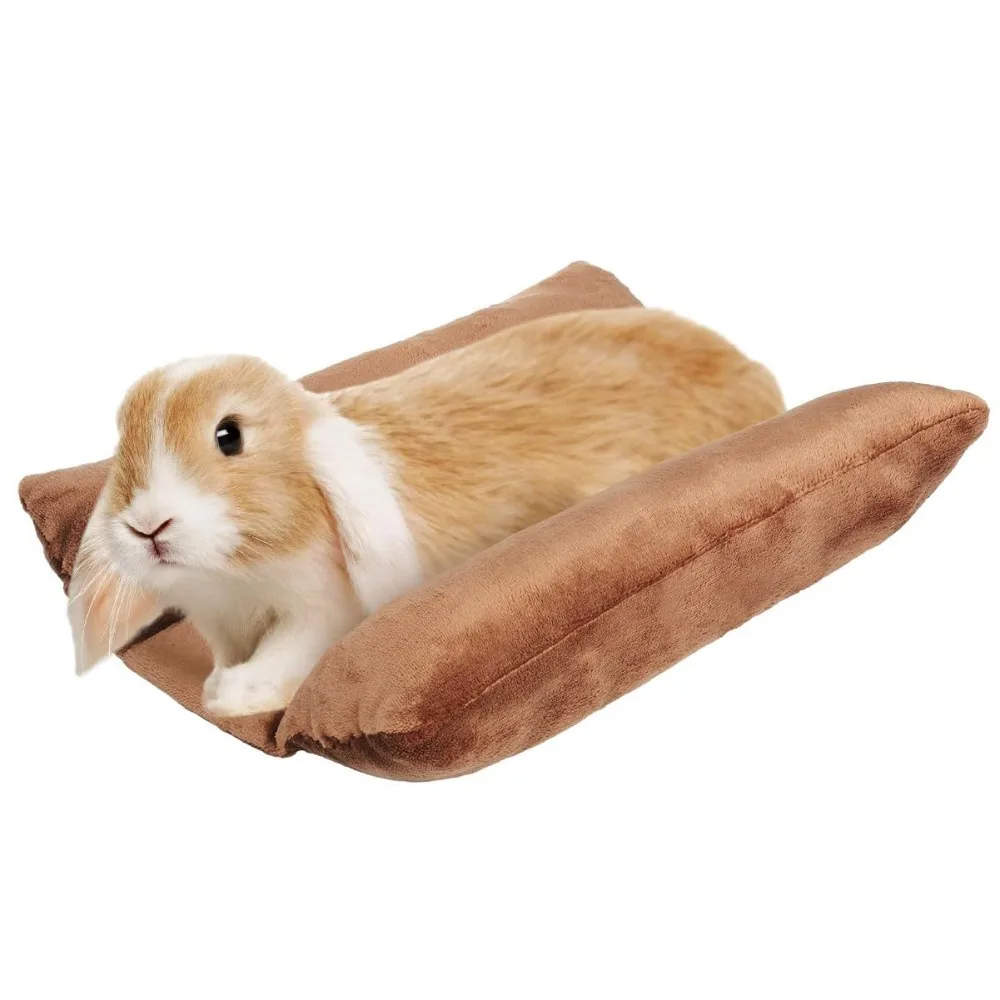 

Soft Thickened Rabbit Bed Mat Washable Double-Sided Rabbit Cushion with Cotton Lounger Pillows Cuddle Cushion Mat Small Pet