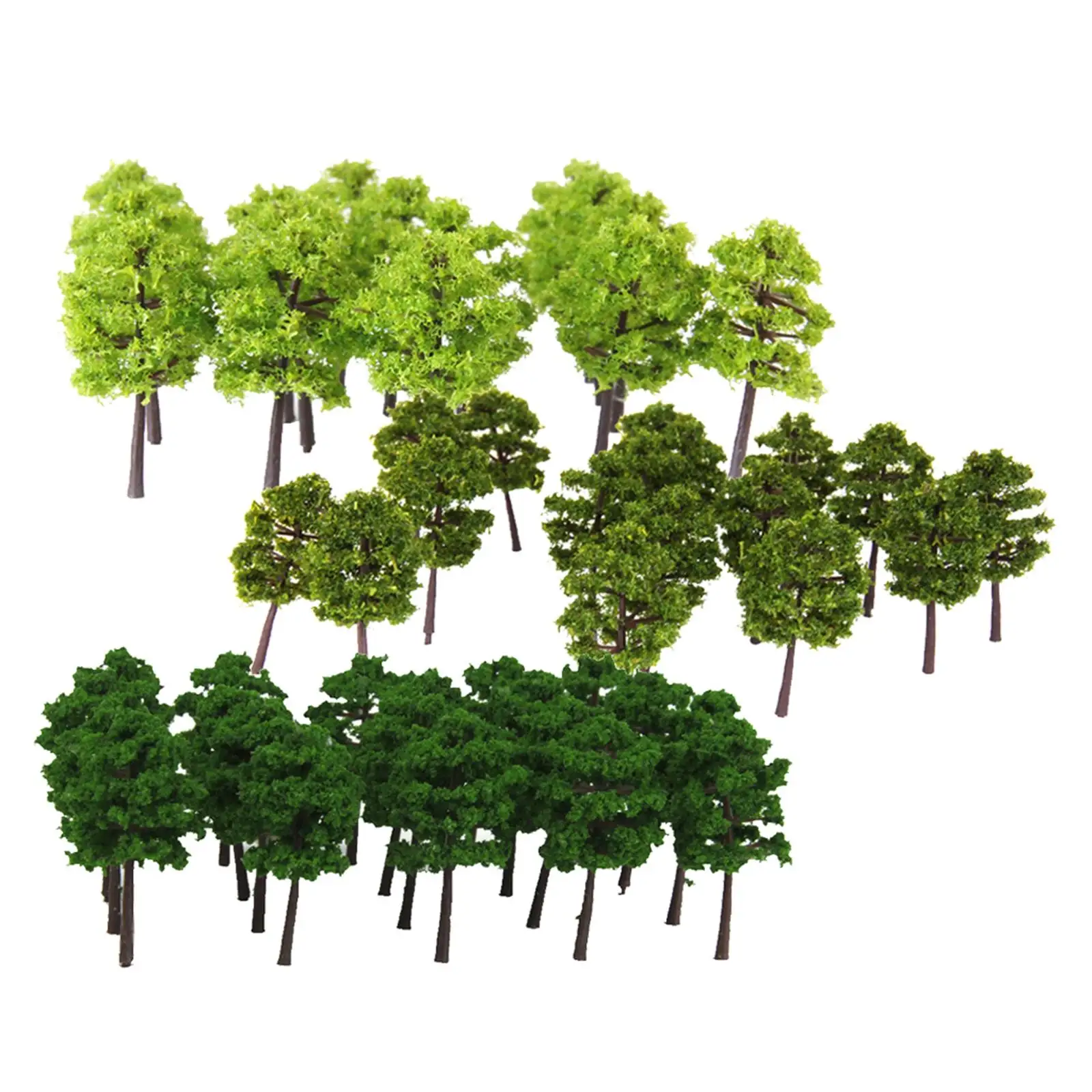 120pcs 1:250 Scale Model Trees Train Scenery Fake Trees Building Model