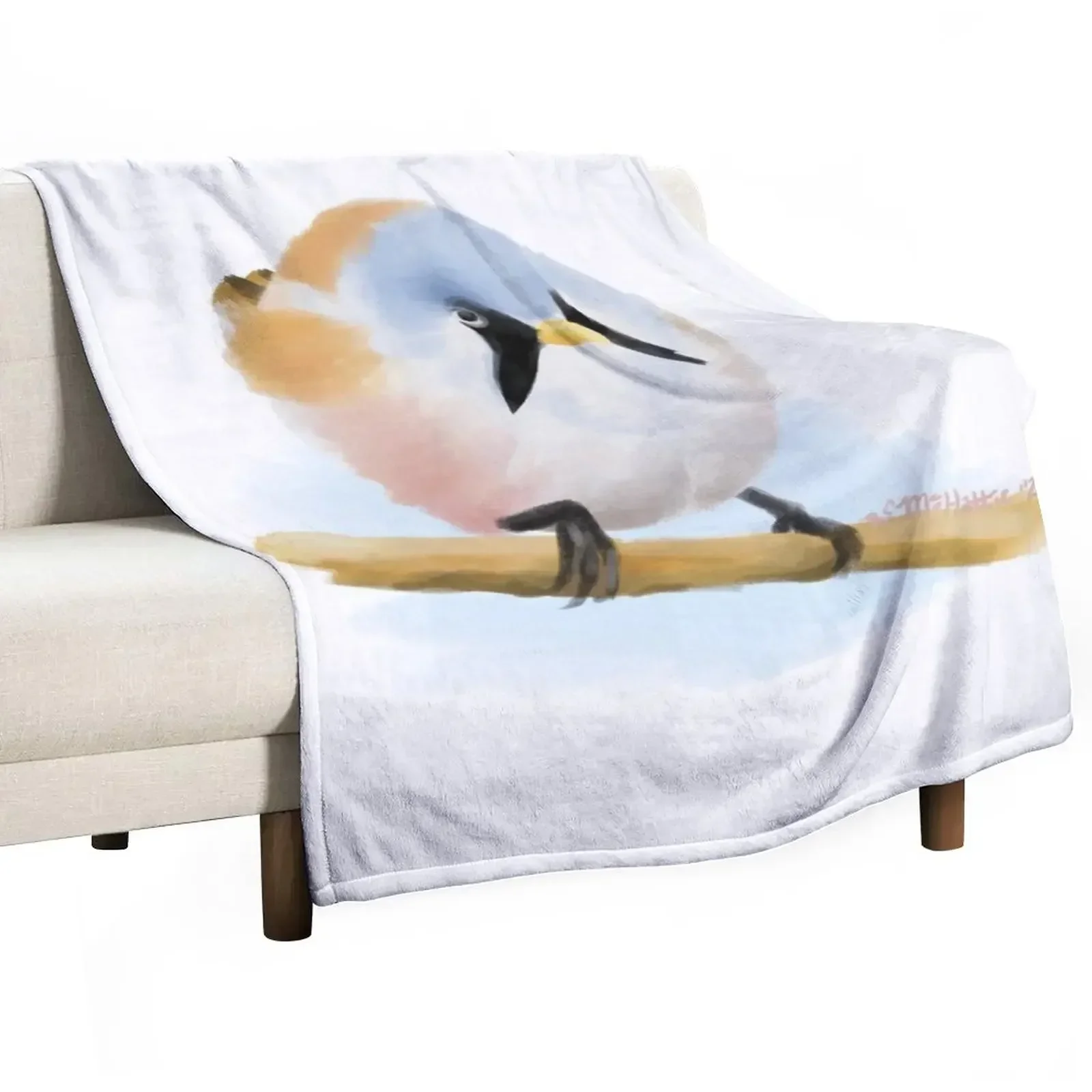 Bearded Reedling Throw Blanket Personalized Gift Bed linens bed plaid Decorative Sofa Blankets